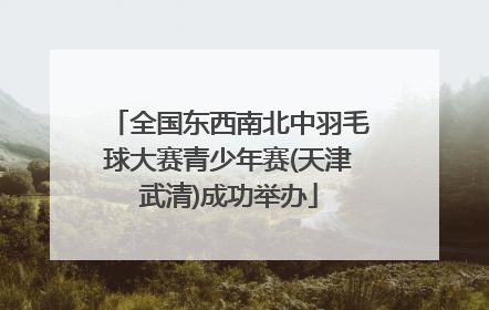 全国东西南北中羽毛球大赛青少年赛(天津武清)成功举办
