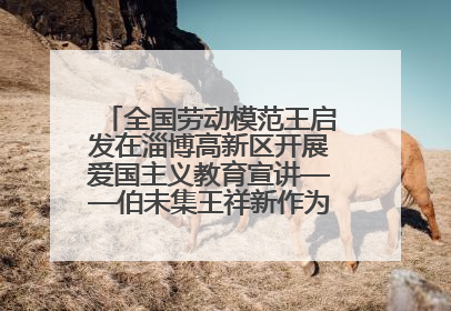 全国劳动模范王启发在淄博高新区开展爱国主义教育宣讲——伯未集王祥新作为青年企业家代表作主题演讲