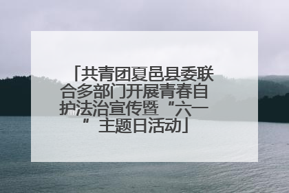共青团夏邑县委联合多部门开展青春自护法治宣传暨“六一”主题日活动