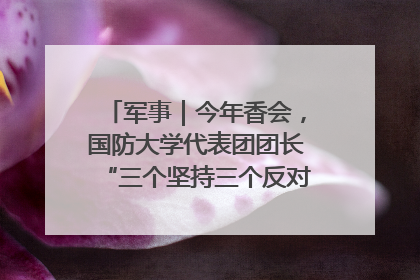 军事｜今年香会，国防大学代表团团长“三个坚持三个反对”说明了什么？
