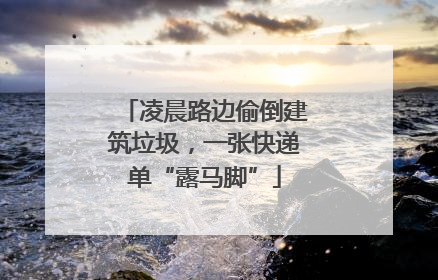 凌晨路边偷倒建筑垃圾，一张快递单“露马脚”