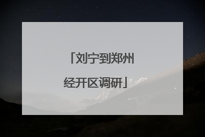 刘宁到郑州经开区调研
