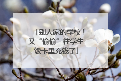 别人家的学校！又“偷偷”往学生饭卡里充钱了