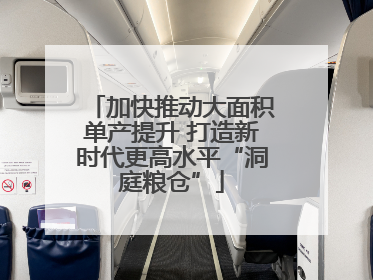 加快推动大面积单产提升 打造新时代更高水平“洞庭粮仓”