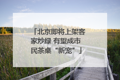 北京即将上架客家炒绿 有望成市民茶桌“新宠”