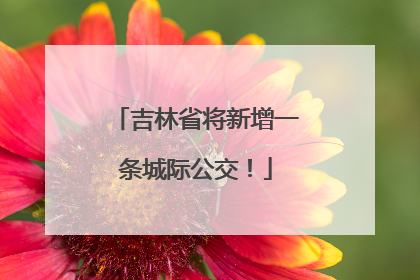 吉林省将新增一条城际公交！