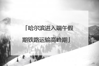 哈尔滨进入端午假期铁路运输高峰期