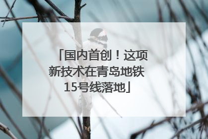 国内首创！这项新技术在青岛地铁15号线落地