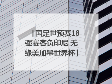 国足世预赛18强赛客负印尼 无缘美加墨世界杯
