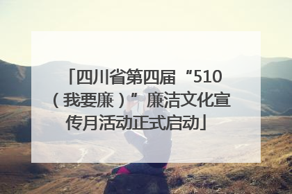 四川省第四届“510（我要廉）”廉洁文化宣传月活动正式启动