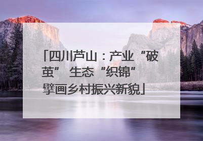 四川芦山：产业“破茧” 生态“织锦” 擘画乡村振兴新貌