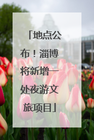 地点公布！淄博将新增一处夜游文旅项目