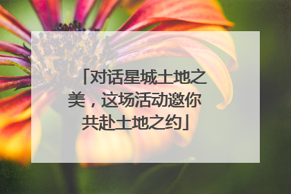 对话星城土地之美，这场活动邀你共赴土地之约