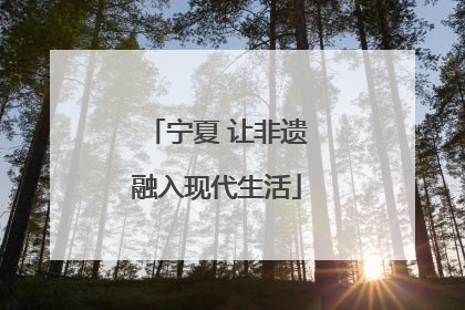 宁夏 让非遗融入现代生活