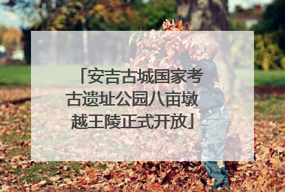 安吉古城国家考古遗址公园八亩墩越王陵正式开放