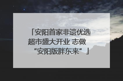 安阳首家非遗优选超市盛大开业 志做“安阳版胖东来”