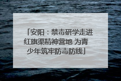 安阳：禁毒研学走进红旗渠精神营地 为青少年筑牢防毒防线