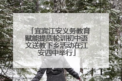 宜宾江安义务教育赋能提质轮训初中语文送教下乡活动在江安四中举行