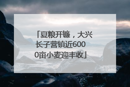 夏粮开镰，大兴长子营镇近6000亩小麦迎丰收