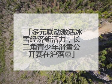 多元联动激活冰雪经济新活力，长三角青少年滑雪公开赛在沪落幕