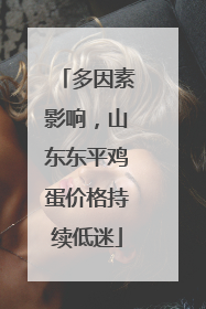 多因素影响，山东东平鸡蛋价格持续低迷