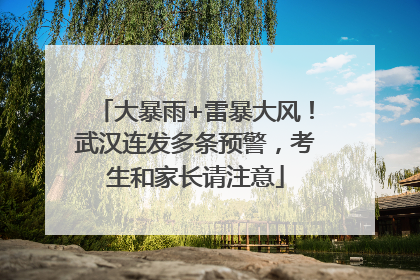 大暴雨+雷暴大风！武汉连发多条预警，考生和家长请注意
