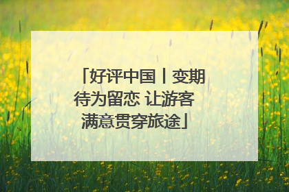 好评中国丨变期待为留恋 让游客满意贯穿旅途