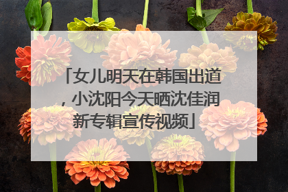 女儿明天在韩国出道，小沈阳今天晒沈佳润新专辑宣传视频