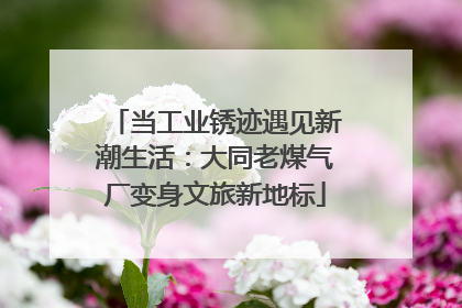 当工业锈迹遇见新潮生活：大同老煤气厂变身文旅新地标