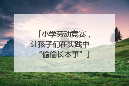 小学劳动竞赛，让孩子们在实践中“偷偷长本事”