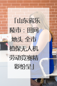 山东省乐陵市：田间地头 全市植保无人机劳动竞赛精彩纷呈