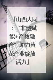 山西大同：“非遗赋能+产教融合”助力黄花产业绽放活力
