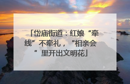 岱庙街道：红娘“牵线”不牵礼，“相亲会”里开出文明花