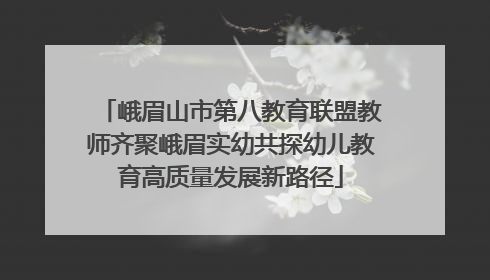 峨眉山市第八教育联盟教师齐聚峨眉实幼共探幼儿教育高质量发展新路径