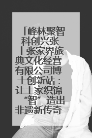 峰林聚智 科创兴张丨张家界旅典文化经营有限公司博士创新站：让土家织锦“智”造出非遗新传奇