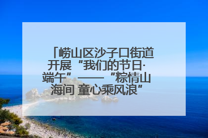 崂山区沙子口街道开展“我们的节日·端午”——“粽情山海间 童心乘风浪”文明实践活动