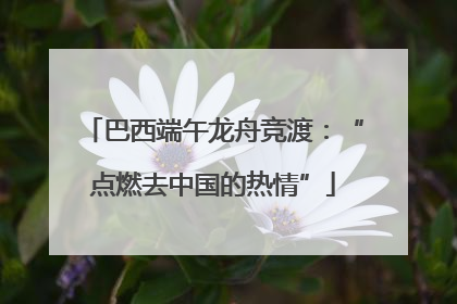巴西端午龙舟竞渡：“点燃去中国的热情”