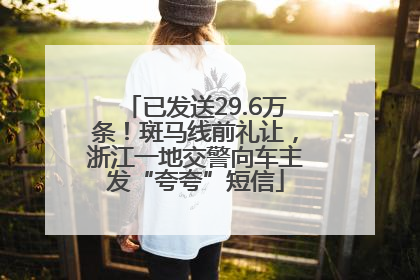 已发送29.6万条！斑马线前礼让，浙江一地交警向车主发“夸夸”短信