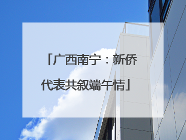 广西南宁：新侨代表共叙端午情