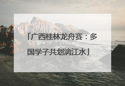 广西桂林龙舟赛：多国学子共划漓江水