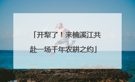 开犁了！来楠溪江共赴一场千年农耕之约