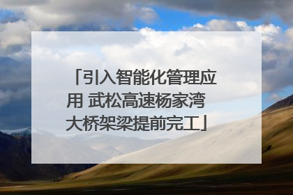 引入智能化管理应用 武松高速杨家湾大桥架梁提前完工