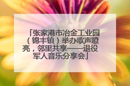 张家港市冶金工业园（锦丰镇）举办歌声嘹亮，邻里共享——退役军人音乐分享会