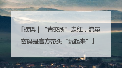 捞舆｜“青交所”走红，流量密码是官方带头“玩起来”