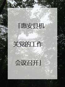 惠安县机关党的工作会议召开