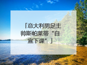 意大利男足主帅斯帕莱蒂“自宣下课”