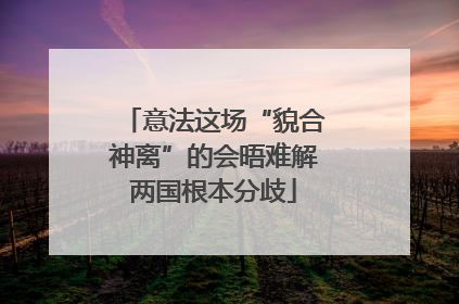 意法这场“貌合神离”的会晤难解两国根本分歧