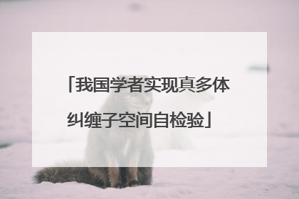我国学者实现真多体纠缠子空间自检验