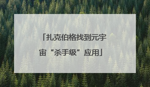 扎克伯格找到元宇宙“杀手级”应用