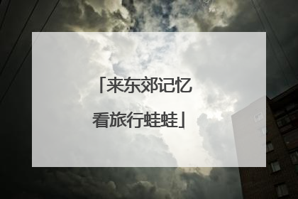 来东郊记忆 看旅行蛙蛙
